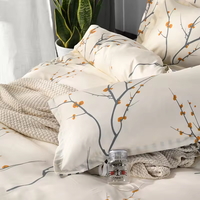Ensemble de literie de luxe personnalisé à marque privée chinoise pour 2 personnes, ensemble de housse de couette pour 3 personnes, drap de lit