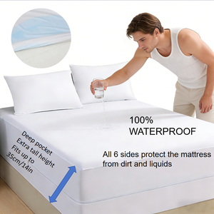 <span class=keywords><strong>Protector</strong></span> de Colchón de Tela de Poliéster Tejida, Impermeable, Antibacteriano y Antiácaros, para Uso Doméstico y Hospitalario, en Oferta - Product Image 5