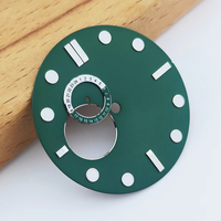 Cadran de montre 32 mm en acier inoxydable, étanche, stérile, compatible avec le mouvement NH39, ajouré, 24H, pièces de cadran de montre, logo personnalisé OEM