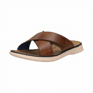 Pantuflas de Hombre Color Marrón, Estilo Mule, Punta Abierta, Cómodas, con Plantilla Extraíble, para Uso Casual en Interiores - Product Image 1