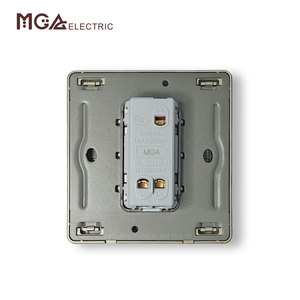 <span class=keywords><strong>MGA</strong></span> spazzolato oro retrò acciaio inossidabile decorativo 86 luce fioca interruttore quadrato Uk interruttori piatti - Product Image 2