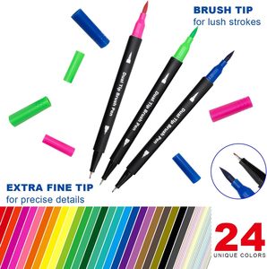 Juego de 12 Rotuladores de Acuarela, Pinceles Artísticos, Marcadores de Agua, Rotuladores de Colores, Marcadores de Doble Punta - Product Image 3