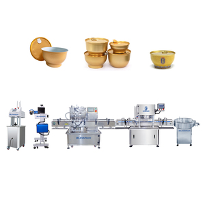 Máquina Selladora Automática Eléctrica <span class=keywords><strong>de</strong></span> Latas Pequeñas Doradas <span class=keywords><strong>de</strong></span> Doble Cabezal para Llenado <span class=keywords><strong>de</strong></span> Bebidas y Sopas - Product Image 1