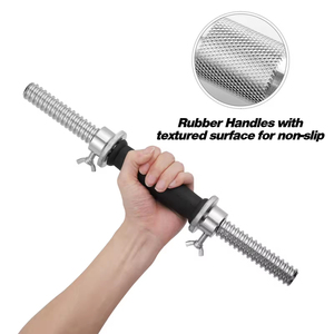 Julyfit באיכות גבוהה גומי פלדה threaded משקל מתכוונן בר ידית ידית - Product Image 3