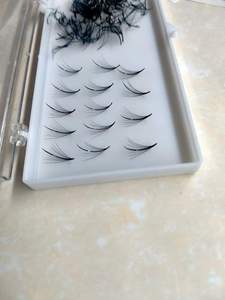 Extensions de cils synthétiques préfabriquées, effet volume russe, faites à la main, diverses épaisseurs, personnalisables, marque privée, fabrication OEM facile - Product Image 6