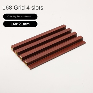 บอร์ดติดผนัง PS สำหรับคริสต์มาสบอร์ดติดผนังพื้นหลังทีวีที่ดี168WPC ตาข่ายเว้าสีแดงแกะสลักคลื่นนูนสำหรับเทศกาลคริสต์มาส - Product Image 6