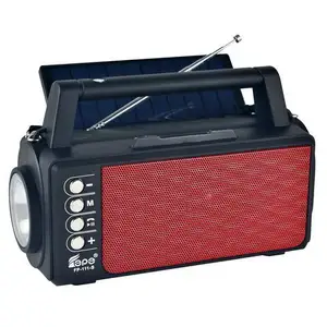 Hot selling FM function Best portable speaker Audio speaker solar fm radio with torch FP-111-S