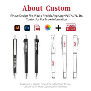 Custom Logo Printed 1.0mm Writing Width Plastic Click <b>Pen</b> Promotional Plastic Branded Novelty Ball Point <b>Pens</b> - Product Image 2