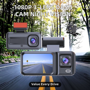 A98 1080P 高清通用车载 DVR 行车记录仪 <span class=keywords><strong>2</strong></span> 英寸 IPS 触摸屏夜视 150 度角 <span class=keywords><strong>3</strong></span> 镜头内置 WiFi 循环录像 - Product Image 2