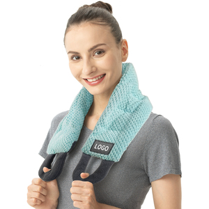 Coussin chauffant pour micro-ondes pour le cou et les épaules Grand paquet de chaleur humide avec des graines de lin à base de plantes Nature apaisante - Product Image 2