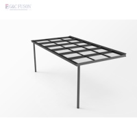 Fuson Foshan Diy Pergola solaire à lames orientables motorisées facile à assembler, pour jardin, véranda, gazebo, kits de véranda préfabriquée