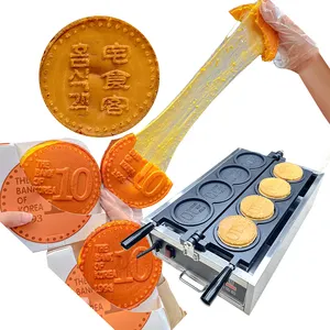 Hot Sale Commercial Use Stock Ready To Ship Waffle Maker Four PCS Cheese Coin Waffle Maker