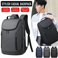Mochila para Portátil de Fábrica, Impermeable, para Negocios, con Puerto de Carga USB, Bolsa de Viaje para Hombre