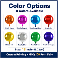 Ballons décoratifs en aluminium et film polyester de 18 pouces pour Noël, anniversaires, fêtes et événements – Vente en gros