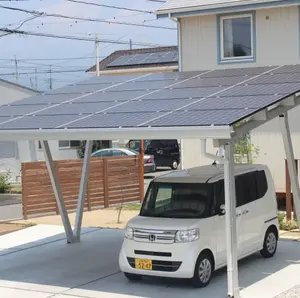 OEM karbon çelik alüminyum çift Modern 2kw kw güneş Carport tasarım montaj sistemi