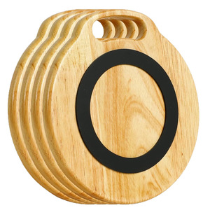 Solid Wood <b>Round</b> <b>Placemat</b> With Anti Slip Ring For Kitchen Use - Product Image 1