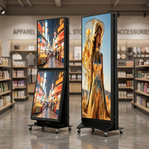 จอแสดงผล LED แบบพับได้สำหรับใช้งานภายในอาคาร ความละเอียด 4K 120Hz อัตราเฟรมสูง พร้อมระบบ CMS ในตัว  พร้อมขาตั้งพื้นสำหรับโฆษณา - Product Image 4