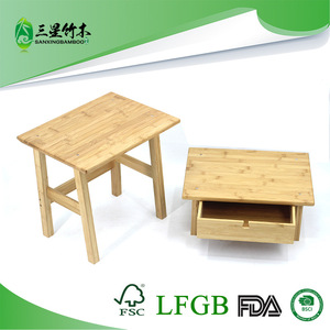 Estante de bambú para cabecera, mesita de noche portátil, mesa auxiliar para sofá, mesita de noche, mesa de centro pequeña móvil. - Product Image 5