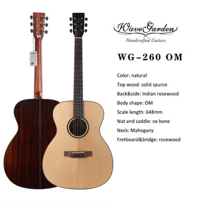 Guitare acoustique solide WG260 Wavegarden, semi-acoustique de haute qualité avec dos et côtés, bon prix - Product Image 6