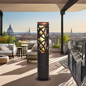Calentador <span class=keywords><strong>de</strong></span> Patio <span class=keywords><strong>de</strong></span> Pellets <span class=keywords><strong>de</strong></span> Madera <span class=keywords><strong>de</strong></span> 1.0m para Jardín Exterior y Terraza, Estufa Elegante para Calefacción, Estufa <span class=keywords><strong>de</strong></span> Pellets <span class=keywords><strong>de</strong></span> Bajo Consumo - Product Image 2
