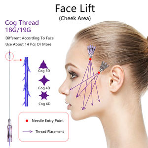 Mesotherapy Skin Tightening <strong>Blunt</strong> L <strong>Cannula</strong> 3D <strong>Cog</strong> Lifting Pdo Threads - Product Image 5