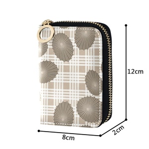 Hawaiian Opihi Shell Print <b>RFID</b> Blocking Short Pouch Custom Print Women Leather Card Holder Zipper Purse Clutch Women <b>Wallet</b> - Product Image 4