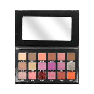 Palette de fards à paupières vegan mate, grande taille, 18 teintes, résistante à l'eau et longue tenue, avec logo personnalisé pour marque privée - Product Image 1