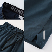 Shorts de sport personnalisés pour hommes en polyester et élasthanne, légers, respirants, séchage rapide, taille élastique, fentes latérales pour la course et la gym