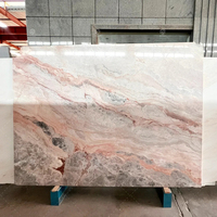 Placage de mur en pierre de quartzite translucide brésilienne de luxe grande dalle de marbre naturel de Szie
