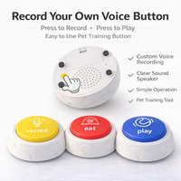 Bouton parlant en plastique personnalisable pour l'entraînement et la communication des chiens, avec enregistrement vocal et logo sur mesure - Jouet d'enregistrement sonore