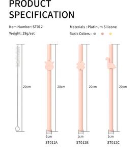 Per uso alimentare BPA gratis semplice Logo personalizzato succo di caffè sostitutiva per bambini paglia di Silicone - Product Image 6