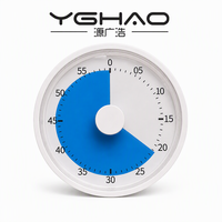 Timer Mekanik Visual YGH6234 60 Menit Hitung Mundur dengan Cincin Luar Berputar, Dua Tingkat Volume, Mute dan Treble, Ditenagai 2 Baterai AAA