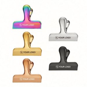 Clips para Bolsas de Cocina con Cierre Hermético, Ecológicos, con Logotipo Personalizado, 5 Colores, Clips para Snacks de Acero Inoxidable Resistentes para Alimentos - Product Image 1