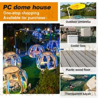 Dôme de camping igloo transparent en polycarbonate, populaire, pour une expérience de loisirs intelligente et étoilée