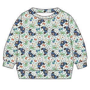 Camiseta Infantil Dd-1 FANCY MONKEY con Logotipo Personalizado para Bebés, Diseño Cortavientos de Algodón/Fibra de Bambú - Product Image 6