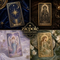 Jeu de cartes de tarot gothiques personnalisées, 78 cartes, ensemble de divination sorcière sombre avec guide, cartes oracle pour jeu de divination, cadeau