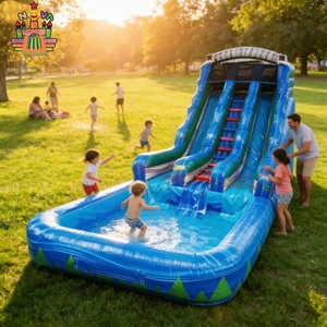 Château <span class=keywords><strong>gonflable</strong></span> pour enfants et adultes, location pour fêtes en plein air, grand <span class=keywords><strong>toboggan</strong></span> <span class=keywords><strong>aquatique</strong></span> avec piscine - Product Image 6