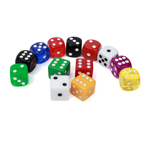 Dados <span class=keywords><strong>de</strong></span> Casino Acrílicos <span class=keywords><strong>de</strong></span> 19 mm, Dados <span class=keywords><strong>de</strong></span> 6 Caras con Esquinas Cuadradas y Redondeadas, Personalizados <span class=keywords><strong>para</strong></span> Niños y Adultos - Product Image 1