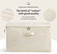 100% coton naturel toile vêtements organisateur grande capacité anti-poussière couverture vêtements sac de rangement