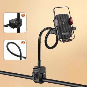 Flexible ABS Phone Holder Portable Bedside & Desk Support Stand with Adjustable Height for Outdoor <b>Live</b> <b>Streaming</b> - Product Image 3
