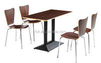 Fast Food ristorante mobili scuola mensa compensato Bar caffetteria tavolo da pranzo con sedie Set