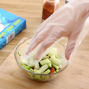 Disposable Gloves 200 Pcs Transparent Thickened Durable Boxed For Food Handling Household Use - Product Image 3