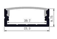 Profilé en U en aluminium pour éclairage linéaire, bande LED, éclairage LED, profilé en aluminium pour bande LED