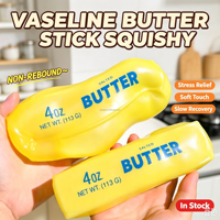 Bâton de beurre de maltose en vaseline malléable, souple et sans rebond. Jouet sensoriel anti-stress pour soulager la tension, en forme de fromage, à presser.