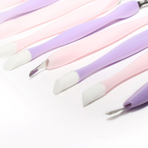 Poussoir de cuticule d'ongle à double extrémité de haute qualité dissolvant d'outil de manucure poussoir de cuticule d'acier inoxydable de peau morte - Product Image 5