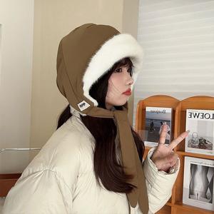 महिलाओं के वयस्कों के लिए सर्दियों के प्लग पंड कान सुरक्षा टोपी समायोज्य सिर परिधि ठोस रंग - Product Image 2