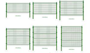 フェンスガーデンサプライヤー 3D曲線溶接ワイヤーメッシュフェンス 3D V字曲げPVCフェンスパネルと支柱 - Product Image 2