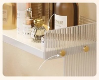 Grand Organisateur de Maquillage, Présentoir à Rouge à Lèvres, Étagère Transparente en Acrylique, Plateau à Parfums pour Coiffeuse de Salle de Bain, Boîte de Rangement Cosmétique