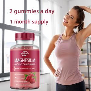Gomitas de Glicinato de Magnesio Calm para Adultos, Suplemento Herbal, 60 Gomitas, Sabor Frambuesa, Venta Caliente OEM/ODM - Product Image 4