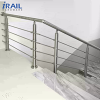 Système de garde-corps en câble d'acier inoxydable pour escaliers intérieurs, balustrade moderne avec fils horizontaux, durable, facile à installer